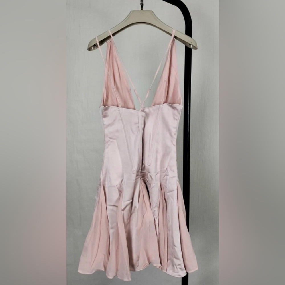HOUSE OF CB 'Samida' Pink Satin Corset Mini Dress/Size S-US 4-6 $269 - Picture 10 of 10